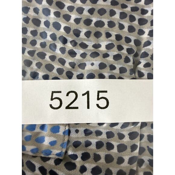 Ana A New Approach Size M Polka Dot V Neck Top Blue Short Sleeve Pullover - Picture 7 of 7